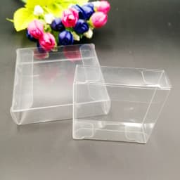 50pcs ABB Clear Transparent PVC Plastic Box Packaging Wedding Gift Box for Jewelry Storage Boxes Christmas Candy Small Gift Boxs