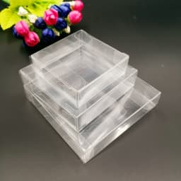 50pcs ABB Clear Transparent PVC Plastic Box Packaging Wedding Gift Box for Jewelry Storage Boxes Christmas Candy Small Gift Boxs
