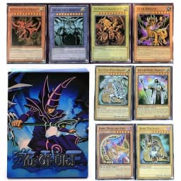Yu-Gi-Oh Anime Cards Blue Eyes Dark Magician Exodia Obelisk Slifer Ra Yugioh DM 100pcs DIY Card Kids Christmas Gift