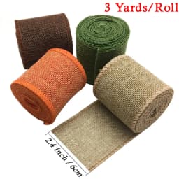 3M/Roll Burlap Wired Ribbon Roll Natural Jute Wrapping Burlap Ribbon For Christmas Crafts DIY Wedding Party Bows Trim Decoration