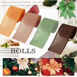 3M/Roll Burlap Wired Ribbon Roll Natural Jute Wrapping Burlap Ribbon For Christmas Crafts DIY Wedding Party Bows Trim Decoration