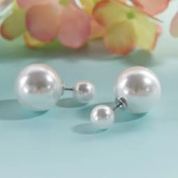 NEW 16mm Big Imitation Pearl Stud Earrings Women Europe and America Simple Round Ball Brincos Jewelry Birthday Friend Christmas