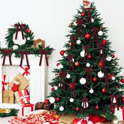 24 Pcs Velvet Bows Christmas Tree Ornaments Vintage Velvet Ribbon Bows for Tree Garland Wreath Indoor Xmas Decorations