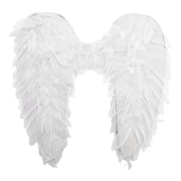 Halloween Feather Wings White Black Angel Wings Devil Wings with Elastic Straps for Adult Teens Christmas Costume Accessories