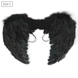 Halloween Feather Wings White Black Angel Wings Devil Wings with Elastic Straps for Adult Teens Christmas Costume Accessories