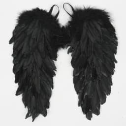 Halloween Feather Wings White Black Angel Wings Devil Wings with Elastic Straps for Adult Teens Christmas Costume Accessories
