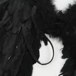 Halloween Feather Wings White Black Angel Wings Devil Wings with Elastic Straps for Adult Teens Christmas Costume Accessories