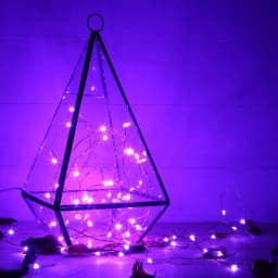 30/50/100LED Copper Wire String Lights Battery Powered Halloween Purple Fairy Light Indoor Wedding Christmas Garland Party Decor