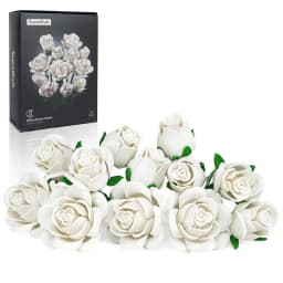 Roses Bouquet Building Blocks Set Artificial Flowers Home Decor Wedding Floral Bricks Toys Christmas Valentines Gift for Adults