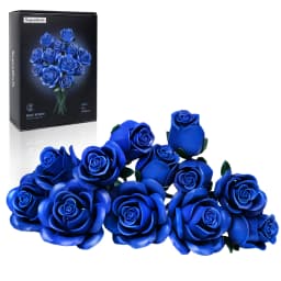 Roses Bouquet Building Blocks Set Artificial Flowers Home Decor Wedding Floral Bricks Toys Christmas Valentines Gift for Adults