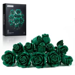 Roses Bouquet Building Blocks Set Artificial Flowers Home Decor Wedding Floral Bricks Toys Christmas Valentines Gift for Adults