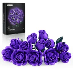 Roses Bouquet Building Blocks Set Artificial Flowers Home Decor Wedding Floral Bricks Toys Christmas Valentines Gift for Adults