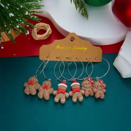 12/20 Pair Christmas Earring Set For Women Shiny Crystal Zircon Snowflake Elk Bowknot Elk Xmas Tree Earring New Year Gifts