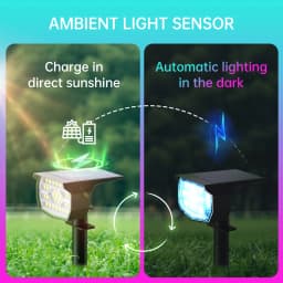Swiatla 29LED RGB Solar Spotlight 7 Color Changing Christmas Decor Outdoor Landscape Lights IP67 Waterproof for Garden Patio