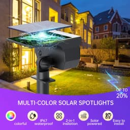 Swiatla 29LED RGB Solar Spotlight 7 Color Changing Christmas Decor Outdoor Landscape Lights IP67 Waterproof for Garden Patio