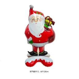 1pc New Extra Large Standing Santa Claus Foil Balloon Christmas Holiday Party Decoration New Year Birthday Supplies Easter Gift