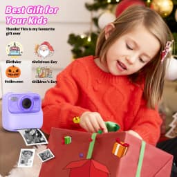 Kids Digital Camera 1080P Vedio Thermal Instant Print Camera With 32G For Girls Boys Age 3-12 Best Christmas Birthday Gifts