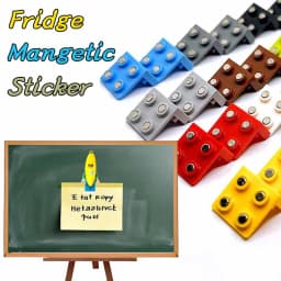 DIY Magnetic Bracket 1x2-2x2 Building Blocks MOC Creative Fridge Magnet Sticker Toy for Kid Christmas Gift Figure Support 99207