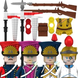 Kids Toys Napoleonic Cavalry Building Blocks War Horse Saddle Soldiers Mini Action Figures Toys For Kids Christmas Gifts