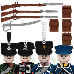 Kids Toys Napoleonic Cavalry Building Blocks War Horse Saddle Soldiers Mini Action Figures Toys For Kids Christmas Gifts