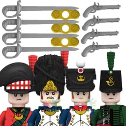 Kids Toys Napoleonic Cavalry Building Blocks War Horse Saddle Soldiers Mini Action Figures Toys For Kids Christmas Gifts