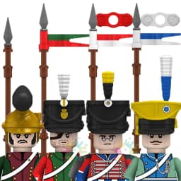 Kids Toys Napoleonic Cavalry Building Blocks War Horse Saddle Soldiers Mini Action Figures Toys For Kids Christmas Gifts