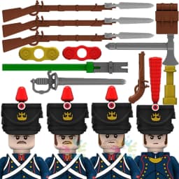 Kids Toys Napoleonic Cavalry Building Blocks War Horse Saddle Soldiers Mini Action Figures Toys For Kids Christmas Gifts