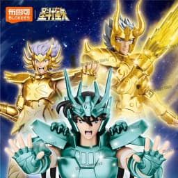 Original BLOKEES Saint Seiya Second Bullet Gemini Dragon Capricorn Sagittarius Action Figure Anime Toys Christmas Gift in Stock