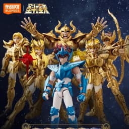 Original BLOKEES Saint Seiya Second Bullet Gemini Dragon Capricorn Sagittarius Action Figure Anime Toys Christmas Gift in Stock