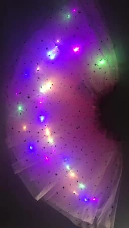 LED Glowing Light Girls Princess Tutu Skirt Christmas All Saints' Days Wedding Party Dancing Miniskirt 3-8Years Costume Clothing