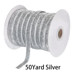 50Yard Glitter Velvet Satin Ribbon Multicolor No Elastic Single Face Ribbon for Christmas DIY Craft Gift Wrapping Bow Decoration