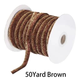 50Yard Glitter Velvet Satin Ribbon Multicolor No Elastic Single Face Ribbon for Christmas DIY Craft Gift Wrapping Bow Decoration