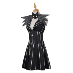 Anime Jack Skellington Cosplay Costume Christmas Outfit Black Stripe Dress For Woman Halloween Costume for Woman