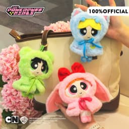 Genuine 15cm Powerpuff Girls Plush Doll Cloak Series Bag Ornaments Cartoon Dress Up Soft Stuffed Toys Keychain Christmas Gifts