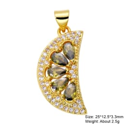 Juya Micro Pave Zircon 18K Real Gold Plated Luxury Animal Panther Lion Leopard Charms For DIY Christmas Pendant Jewelry Making