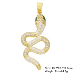 Juya Micro Pave Zircon 18K Real Gold Plated Luxury Animal Panther Lion Leopard Charms For DIY Christmas Pendant Jewelry Making