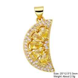 Juya Micro Pave Zircon 18K Real Gold Plated Luxury Animal Panther Lion Leopard Charms For DIY Christmas Pendant Jewelry Making