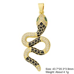 Juya Micro Pave Zircon 18K Real Gold Plated Luxury Animal Panther Lion Leopard Charms For DIY Christmas Pendant Jewelry Making