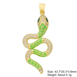 Juya Micro Pave Zircon 18K Real Gold Plated Luxury Animal Panther Lion Leopard Charms For DIY Christmas Pendant Jewelry Making