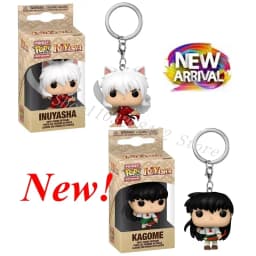 2026 New Funko Pocket Keychain INUYASHA Inuyasha Kagome Action Figure Collection Model POP Toys for Christmas Birthday Gift