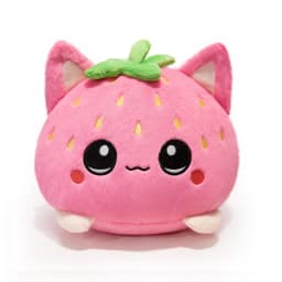 Cute Plush Stuffed Toy Strawberry Cat Pillow Doll Children's Birthday Gift Home Decoration Animal Christmas Gift