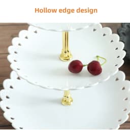 3-Tier Cupcake Stand Fruit Plate Holder Desserts Snack Candy Buffet Stand Tower for Christmas Wedding Party Cake Dessert Tray
