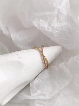 Minimalist Thin Matte Stainless Steel Rings for Women Korean Women's Girls Jewelry Christmas Thin Band Ring Set 18K Gold Plated