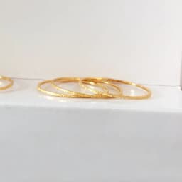Minimalist Thin Matte Stainless Steel Rings for Women Korean Women's Girls Jewelry Christmas Thin Band Ring Set 18K Gold Plated