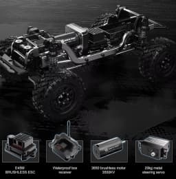 NEW MJX HYPER GO H12Y H12Y+ 1/12 RC Car Brushless FOC 4WD Remote Control Mountaineering Off-Road Climbing Off Road RC Toy Christmas Festival Gift Set