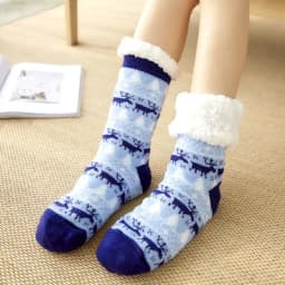 Winter Warm Socks Women penguin Plush Soft Female Non Slip Floor Slippers Short Sock Fuzzy Fluffy Deer Elk Bear Christmas Gift