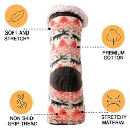 Winter Warm Socks Women penguin Plush Soft Female Non Slip Floor Slippers Short Sock Fuzzy Fluffy Deer Elk Bear Christmas Gift