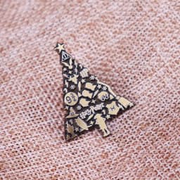 HxxxP Enamel Pin Retro Christmas Tree Brooch Badge Backpack Decoration Jewelry
