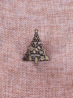HxxxP Enamel Pin Retro Christmas Tree Brooch Badge Backpack Decoration Jewelry