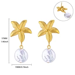 Water Drop Zircon Stars Stud Earrings For Women Stainless Steel Gold Color Statement Earring 2023 Femme Christmas Jewelry Gift